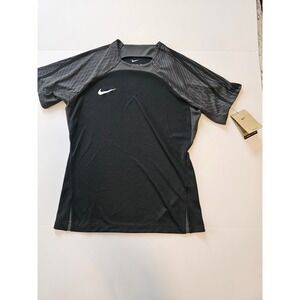 Nike Dri-FIT Soccer Training Jersey Womens Medium Black Grey Short Sleeve Shirt